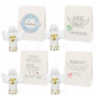 Set van 4 mini-engelen, 5 cm