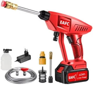 Snoerloze hogedrukreiniger (accu) - Rood review