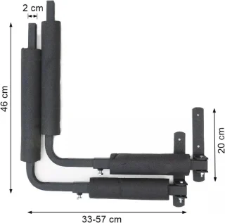 Verstelbare Dakkofferhouder 33–57 cm