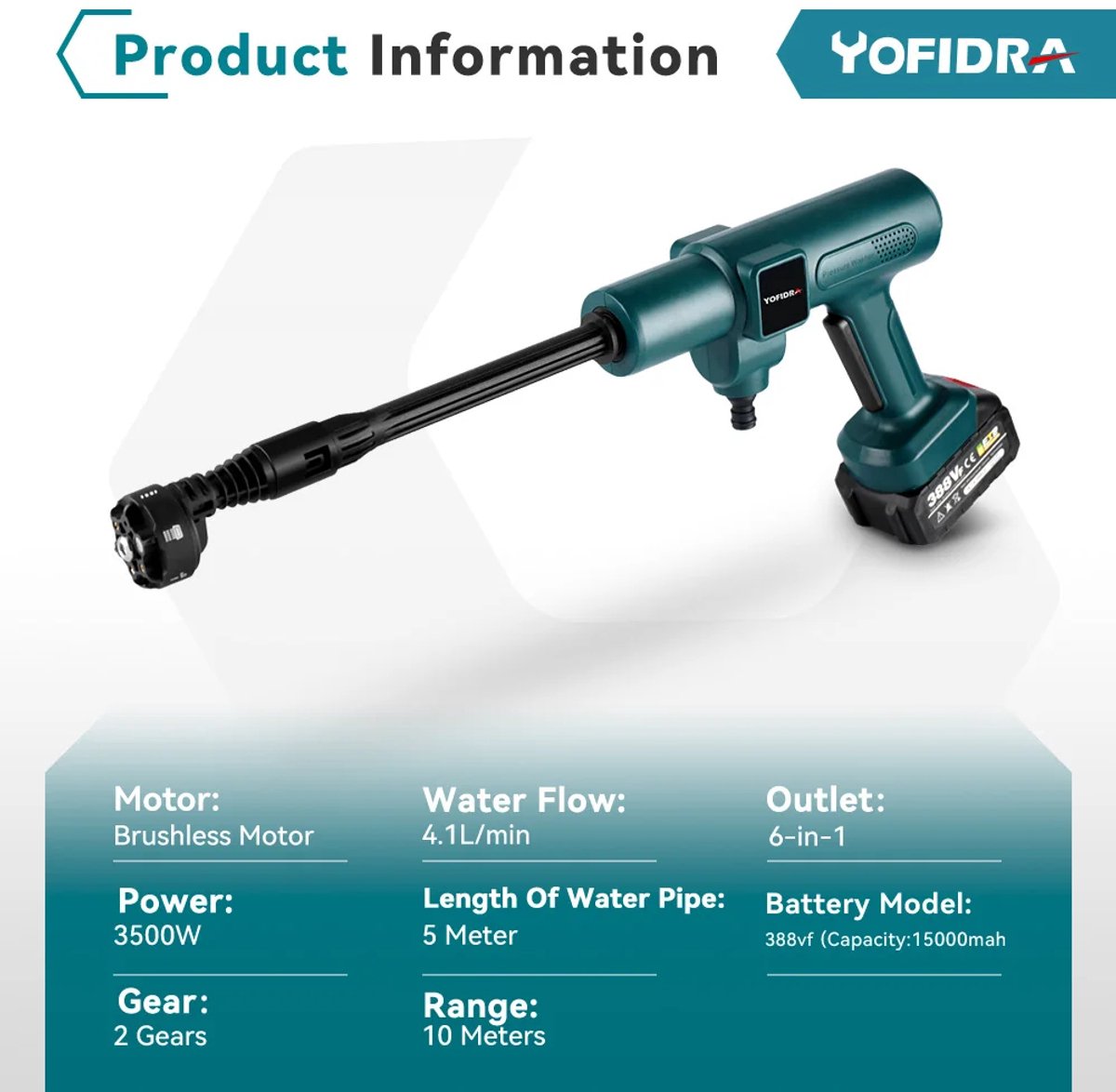 Wat vinden we goed aan de VirtuBuy Hogedrukreiniger 200BAR Draadloos 2 Batterijen