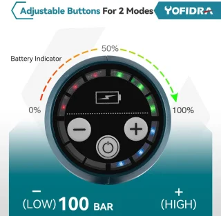 VirtuBuy Hogedrukreiniger 200BAR Draadloos 2 Batterijen