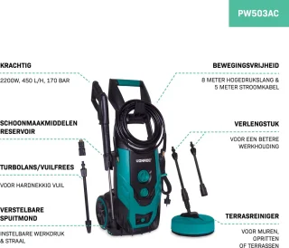 VONROC Hogedrukreiniger V22-2 2200W
