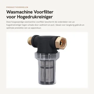 Voorfilter waterfilter voor hogedrukreiniger, 3/4 inch binnendraad
