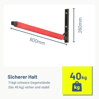 Wandhouder voor dakkoffers, kano's en surfplanken