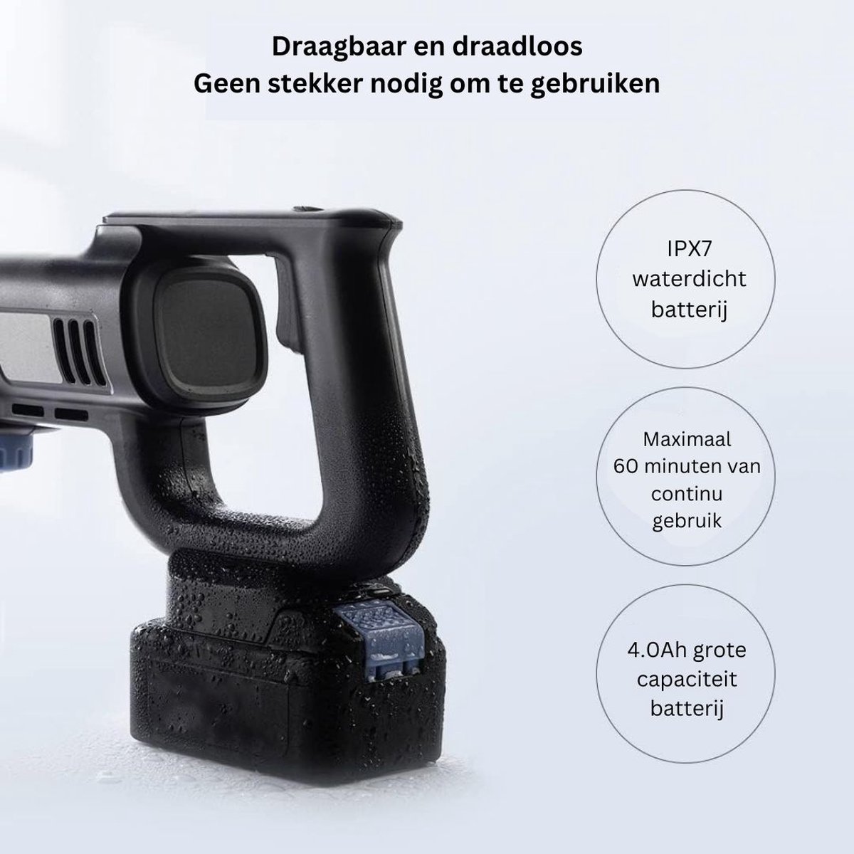 Wat vinden we goed aan de White-Label Hogedrukreiniger Auto Zwart