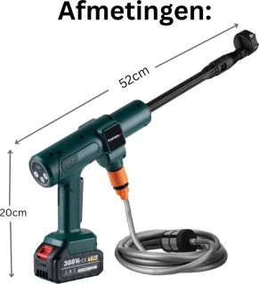 YOFIDA 6-in-1 Accu Hogedrukreiniger 18V 100bar