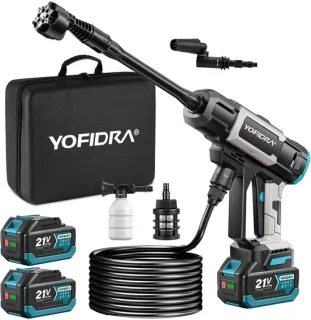 Yofidra Accu hogedrukreiniger 90 bar met 2 accu's 4.0 Ah