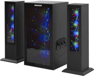 2.1 Home Entertainment System met Bluetooth, Subwoofer en Kleurveranderende Lichten