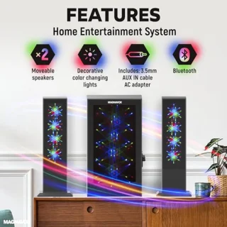 2.1 Home Entertainment System met Bluetooth, Subwoofer en Kleurveranderende Lichten