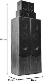 5.1 Home Cinema Surround Speakerset met 10" Subwoofer - 1300W Vermogen