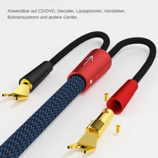 Hoge Kwaliteit Luidsprekerkabel 2,5 m 13 AWG met Vergulde Verbinding voor Thuisbioscoop en Hifi-systeem