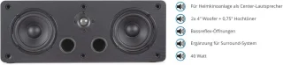 5.0 Satellite Surround Speaker Set - Hi‑Fi Speakers, Black