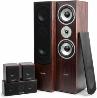 5.0 speaker set - home cinema systeem - bruin