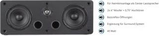 5.0 Surround-speakerset Satellietluidsprekers Zwart
