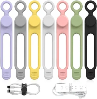 7 siliconen kabelbinders