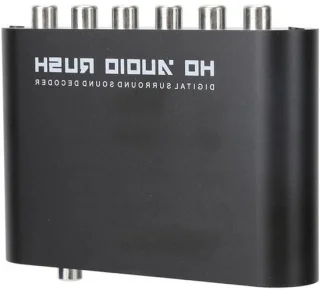 Audio Decoder Geluidsomvormer Converter Thuisbioscoop Dolby DTS Zwart