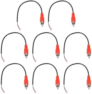 Audio kabel set subwoofer cinch 20cm rood