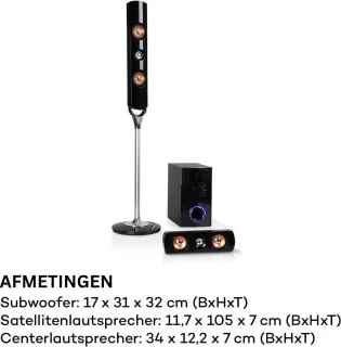 AUNA Home Cinema Draadloze Surround Set