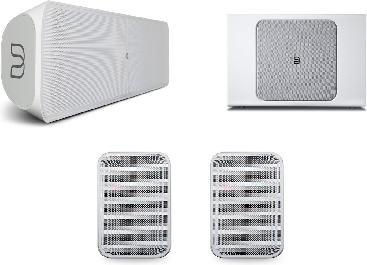 Bluesound Pulse Soundbar+, Sub+ en Flex 2i Wit
