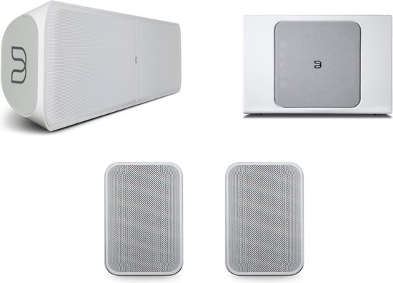 Bluesound Pulse Soundbar+, Sub+ en Flex 2i Wit