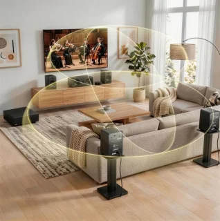 COVREO home cinema-set 5.1 zwart