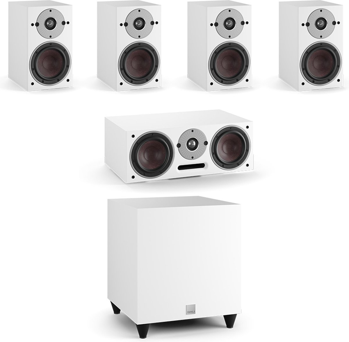 DALI Oberon 1 Vokal & Sub C-8 5.1 Wit