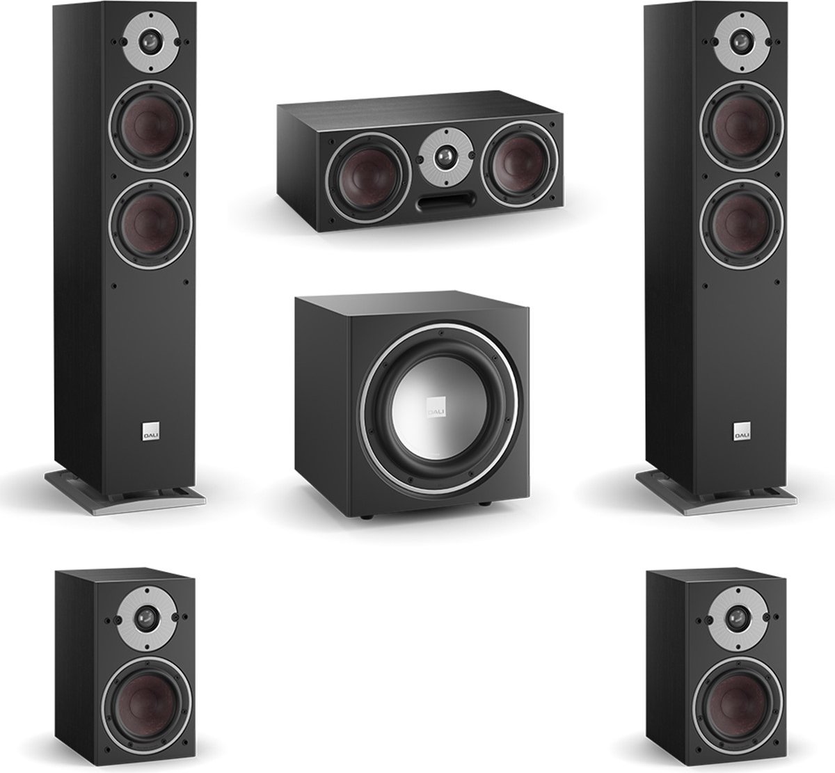DALI Oberon 5 5.1 Surround Set Zwart