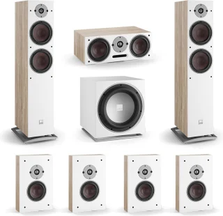 DALI Oberon 7 7.1 Surround Set Licht Eiken