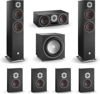 DALI Oberon 7 On-Wall 7.1 Surround Set Zwart