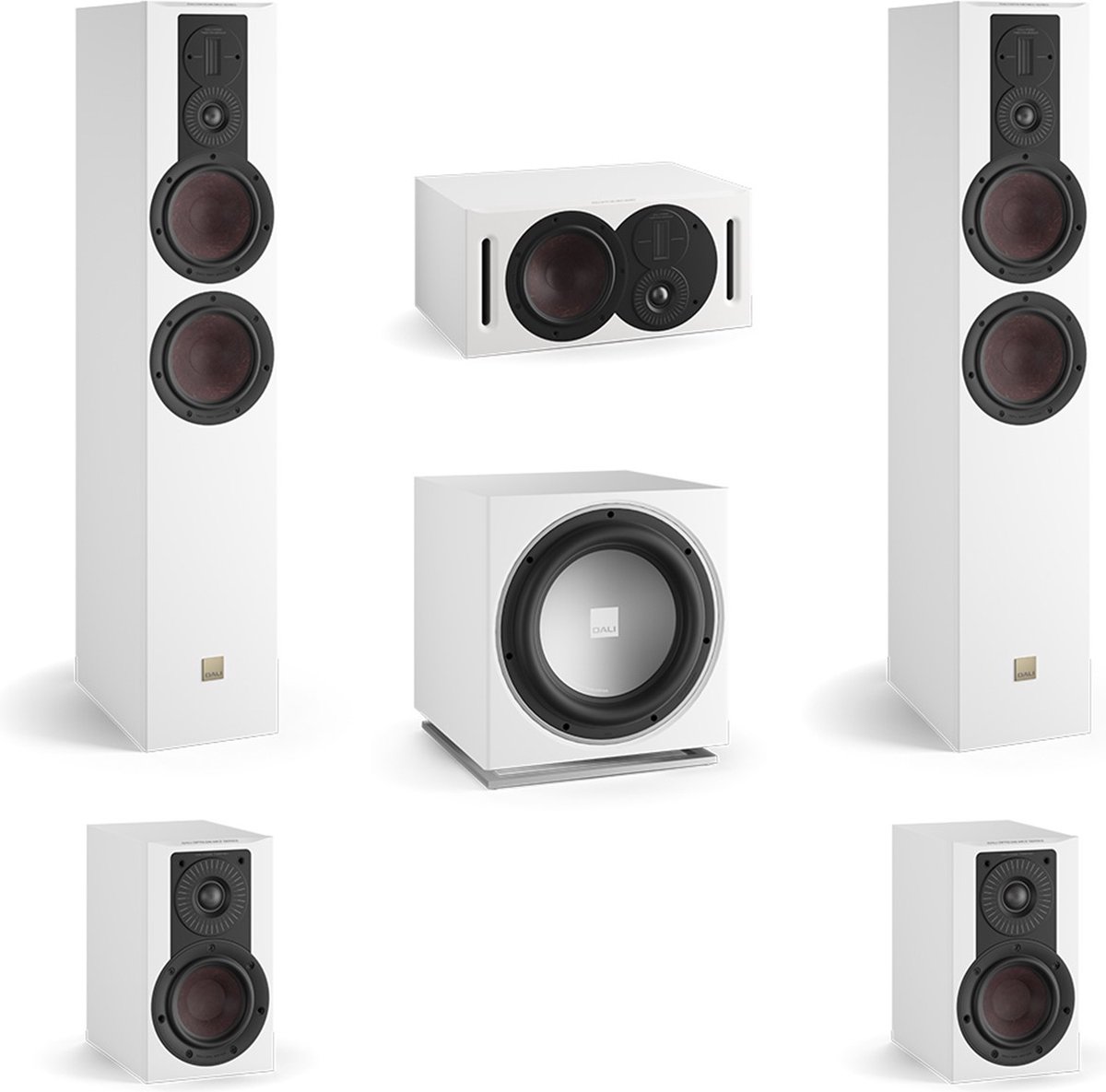 DALI Opticon MK2 5.1 Surround Set Wit