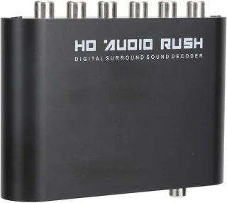 Digitale audiodecoder 5.1ch ac3-omzetter zwart