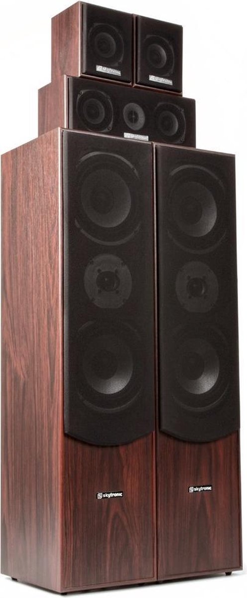 Fenton 5.1 Home Cinema Walnoot Speakerset 1300W