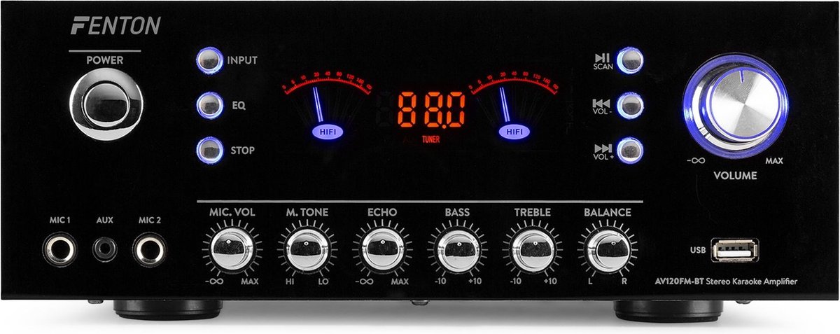 Fenton AV120FM-BT HiFi stereo installatie