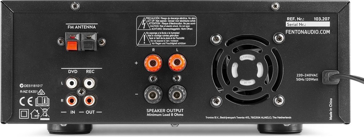Fenton AV120FM-BT HiFi stereo installatie