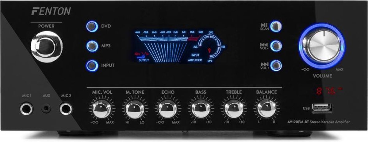 Fenton AV120FM-BT HiFi stereo installatie