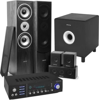 Fenton Home Cinema Set 5 Speakers Zwart 10" Subwoofer