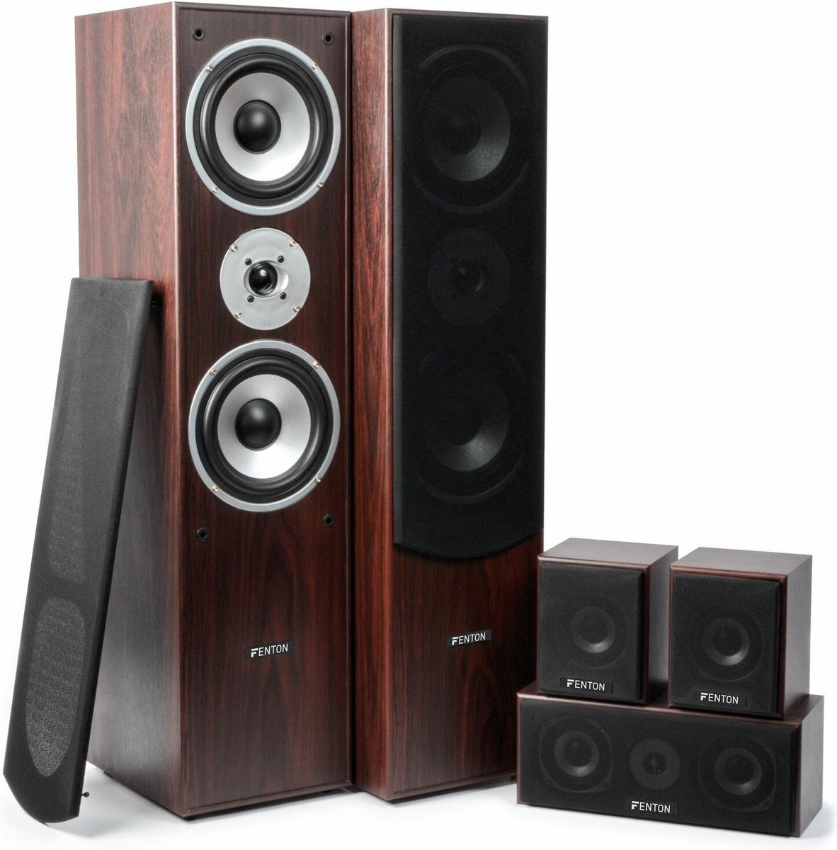 Fenton Surround Set 5.0 Home Cinema Walnoot Bluetooth