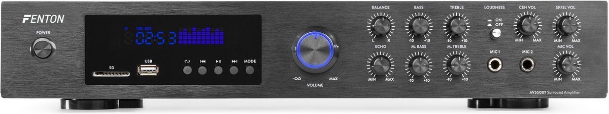 Fenton Surround Set 5.0 Home Cinema Walnoot Bluetooth