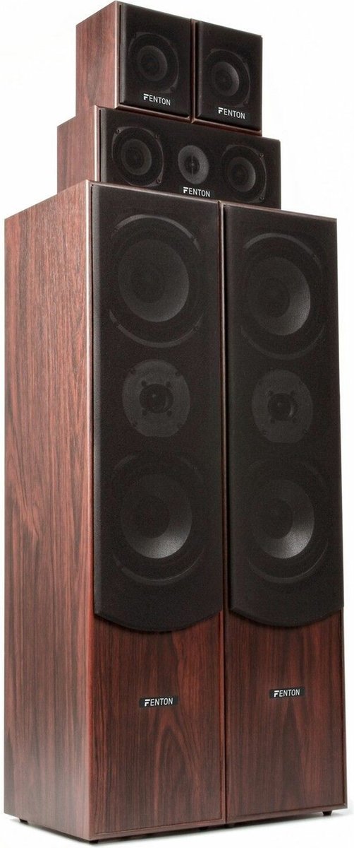 Fenton Surround Set 5.0 Home Cinema Walnoot Bluetooth