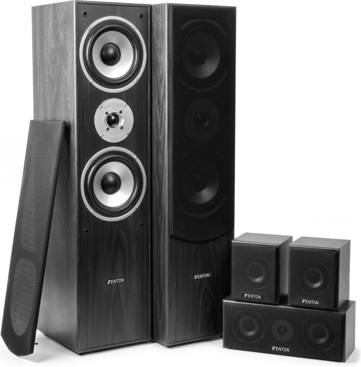 Fenton Surround Set Home Cinema 5.0 met Actieve Subwoofer Zwart