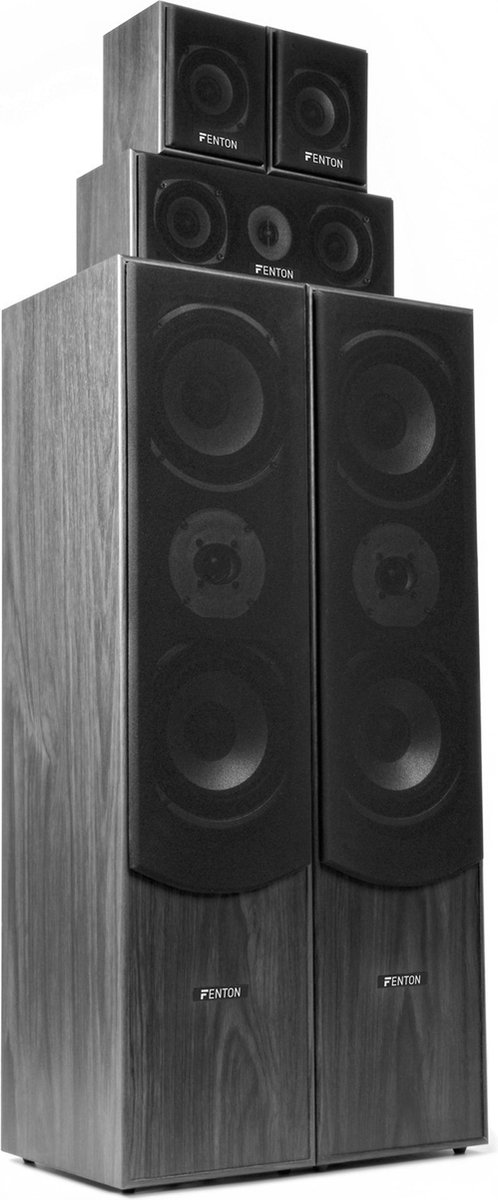 Fenton Surround Set Home Cinema 5.0 met Actieve Subwoofer Zwart