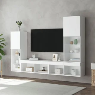 Gecheer 4-delige TV-wandkast