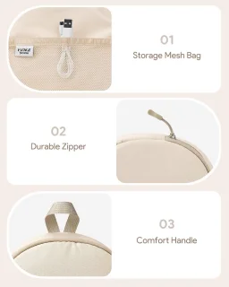Hoesjes Over Ear Soft voor JBL/Soundcore/Sony/Bose/BERIBES (Beige)
