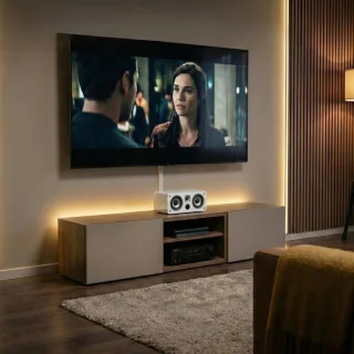 Wat vinden we goed aan de Home Cinema Center Speaker - Wit Mat
