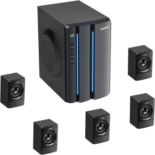 De Home Theater Geluidssysteem 5.1-kanaals Zwart in één oogopslag