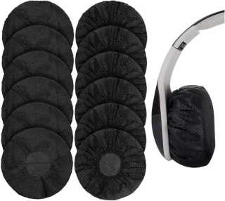 Hoofdtelefoonhoes, 100 stuks, zwart