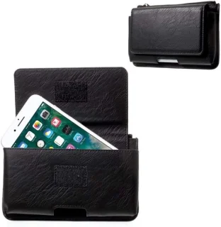 Horizontale beltcase voor E-TEL M4 Elegant (2020) - zwart