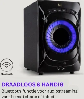 Luxe Home Cinema Draadloze Bluetooth Speakerset Zwart