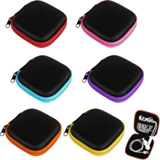 Oordopjes case, vierkante oortelefoon organizer