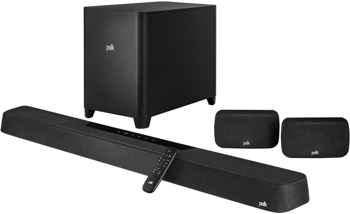De Polk Audio MAGNIFI MAX AX SR 7.1.2 home cinema-systeem zwart in één oogopslag